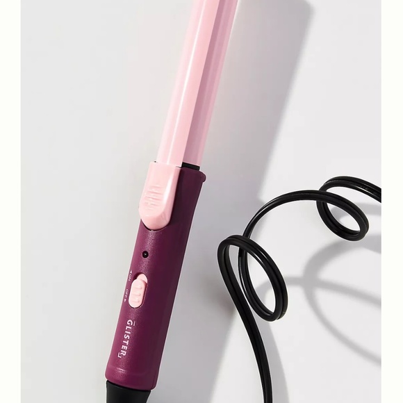 GLISTER "Curling iron with carrying pouch in pink and maroon" - Picture 2 of 6